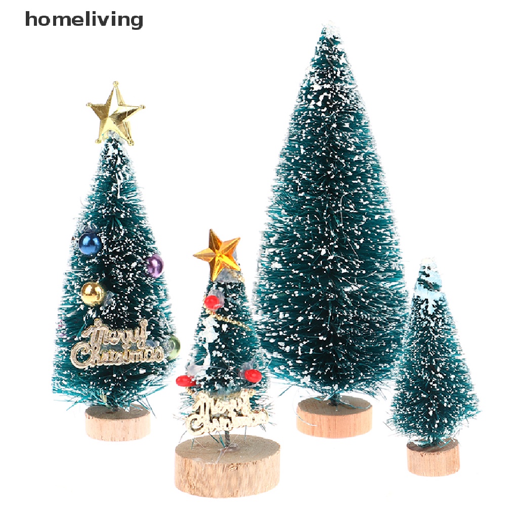 Set 4 Cây Thông Giáng Sinh Mini Tỉ Lệ 1: 12 Dùng Để Trang Trí Nhà Búp Bê