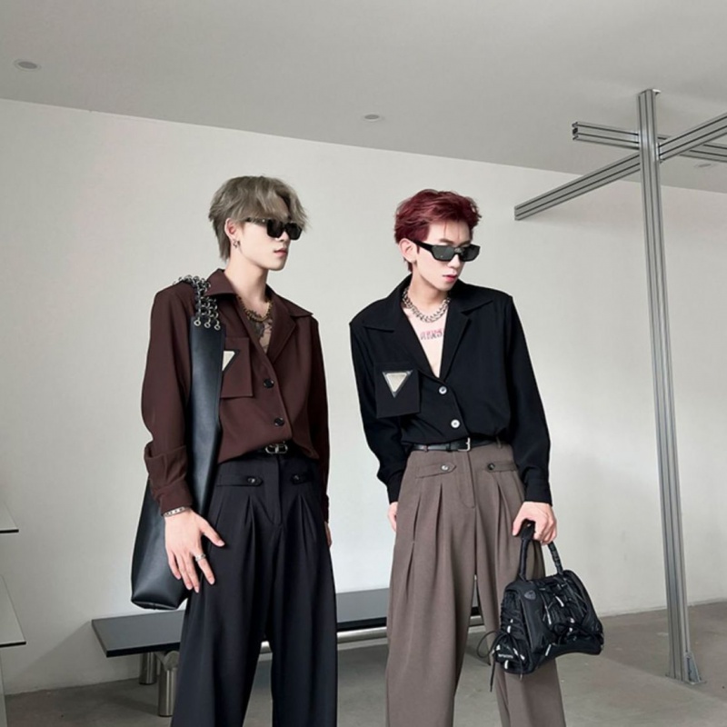 Miếng Đệm Vai Cổ Áo Sơ Mi Nam Hình Tam Giác Bằng Kim Loại Cổ Điển Yuppie Không Cần Khoan Lỗ