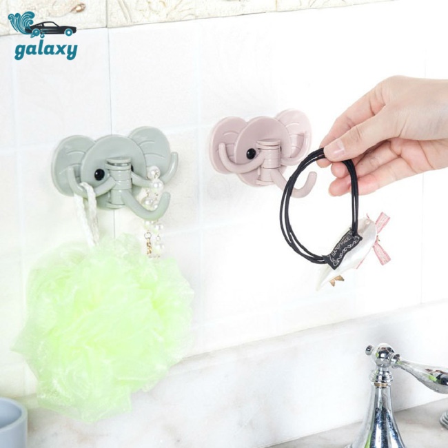 Galaxy Móc Treo Đồ Dán Tường 3 Móc Chịu Lực Tốt Hình Chú Voi Hoạt Hình Đáng Yêu