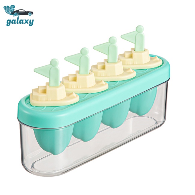 Khuôn Làm Kem Que galaxy Tại Nhà Dễ Tháo Lắp Kèm 4 Que Kem Có Thể Tái Sử Dụng