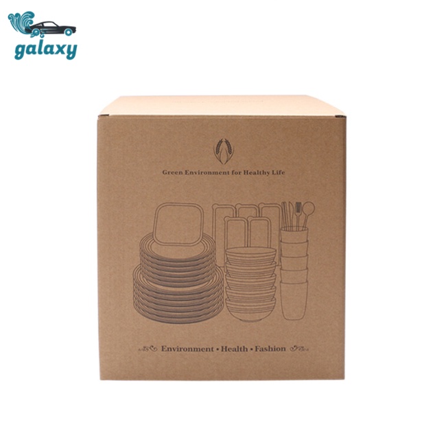 Galaxy Bộ 63 Dụng Cụ Ăn Bằng Lúa Mạch Cao Cấp