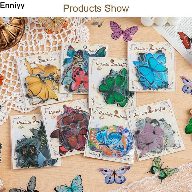 ✨✨Bộ 40 Miếng Dán PET Hình Bướm Trang Trí Sổ Lưu Niệm