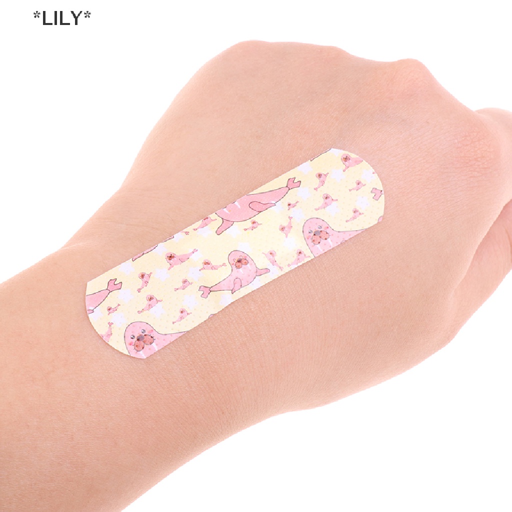 LILY 120 cái băng keo cầm máu hỗ trợ băng hoạt hình thoáng khí chống thấm nước uuu