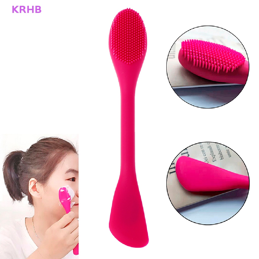 Bàn Chải Silicone Rửa Mặt Mát Xa Tẩy Tế Bào Chết KRHB Áo Thun Thiết Kế Mới Năng Động Thời Trang