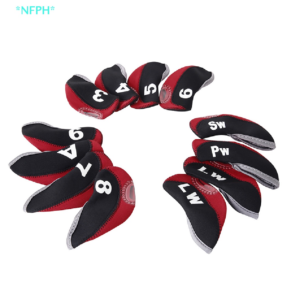 Bộ 12 Bọc Đầu Gậy Đánh Golf Bằng Da PU Thêu Logo Mới