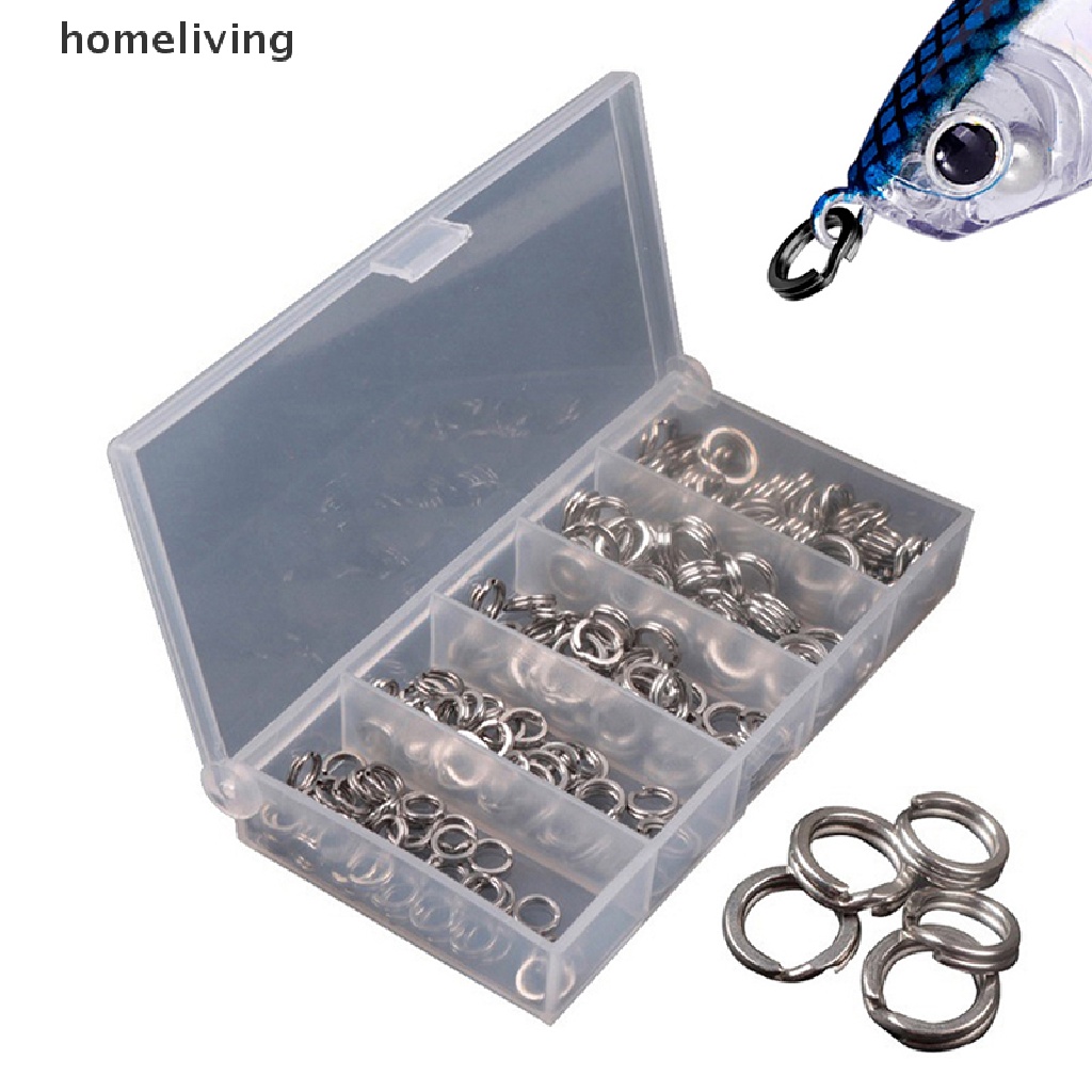 Hộp 200 Vòng Câu Cá Bằng Thép Không Gỉ Chất Lượng Cao