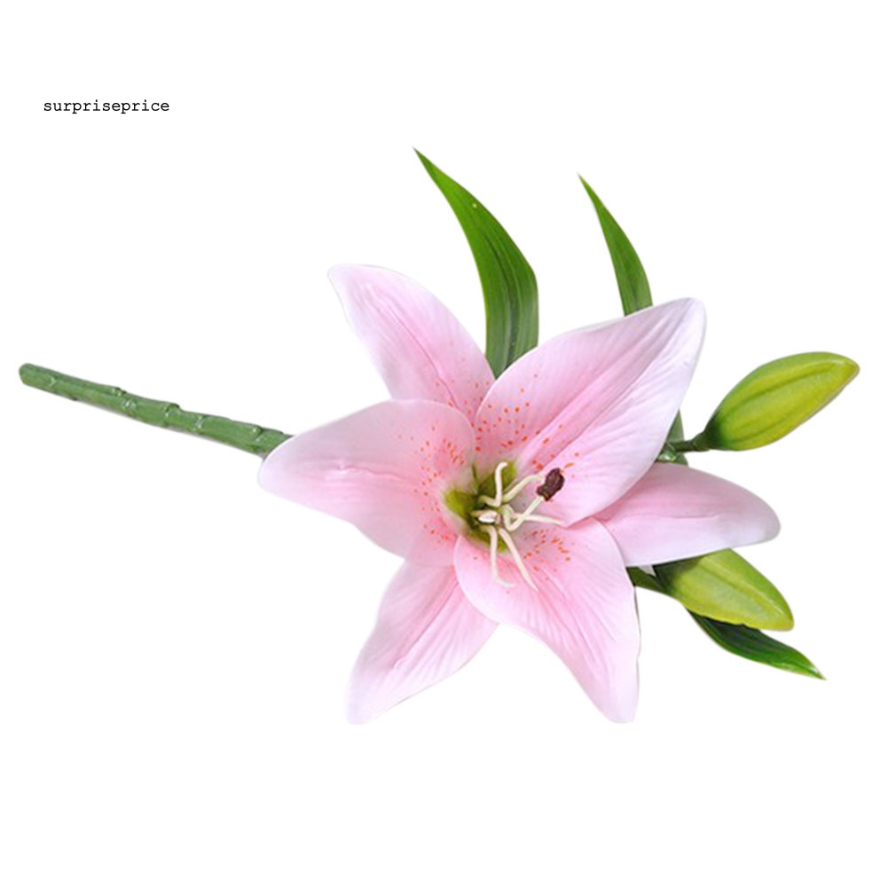 1 Cành Hoa Lily Nhân Tạo Trang Trí Nhà Ở, Văn Phòng, Tiệc Cưới