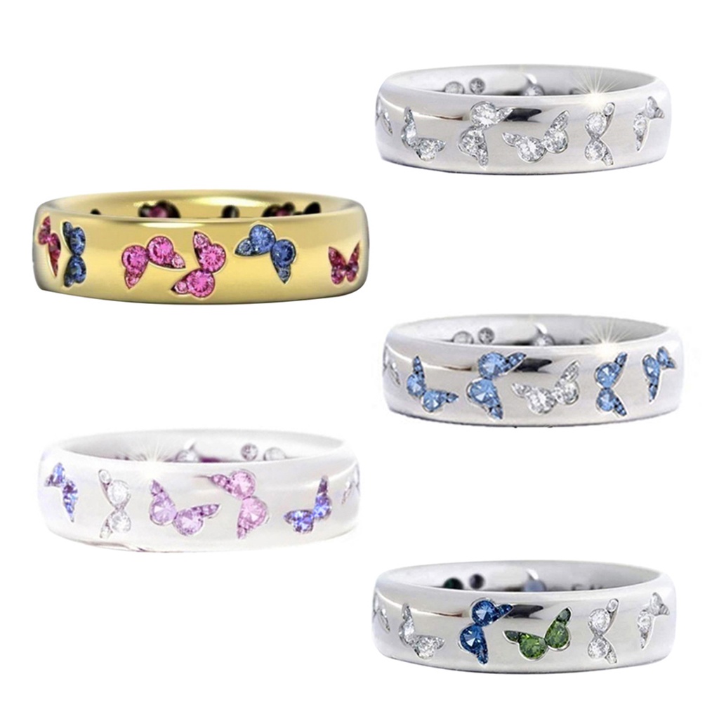 Nhẫn Cưới Đính Đá Zircon Thời Trang Sang Trọng Cho Nữ