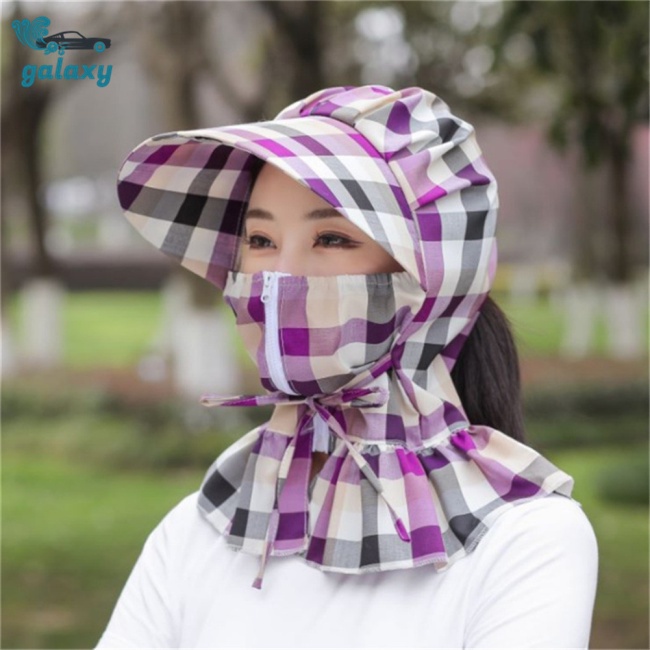 Galaxy Mũ Rộng Vành Chống Tia Uv Có Quạt Sạc Tiện Dụng Cho Nữ