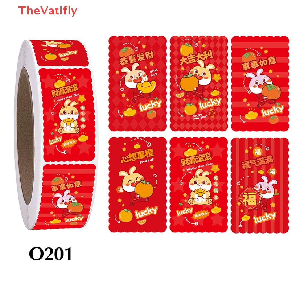 Cuộn 500 Hình Dán Mừng Năm Mới 2023 Kích Thước 3 * 5cm