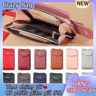 2022 New Women wallet solid Leather shoulder straps shoulder bag Mobile Phone big Card holders wallet handbag pockets girls