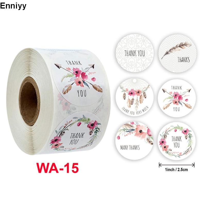 ✨✨Cuộn 500 tem nhãn dán stiker thank you, set 500 sticker cảm ơn dán quà tặng, hàng hóa