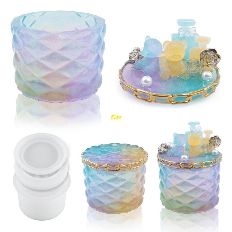 Khuôn Silicone Làm Hộp Đựng Trang Sức Họa Tiết Kim Cương