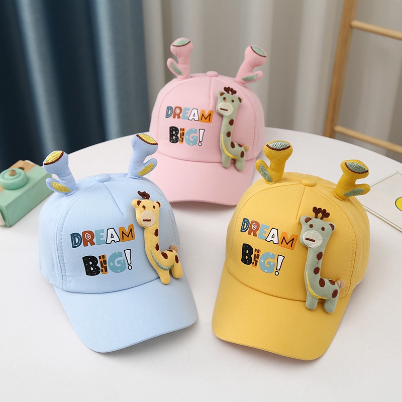 Mũ Lưỡi Trai In Hình Hươu Cao Cổ Dễ Thương Cho Bé