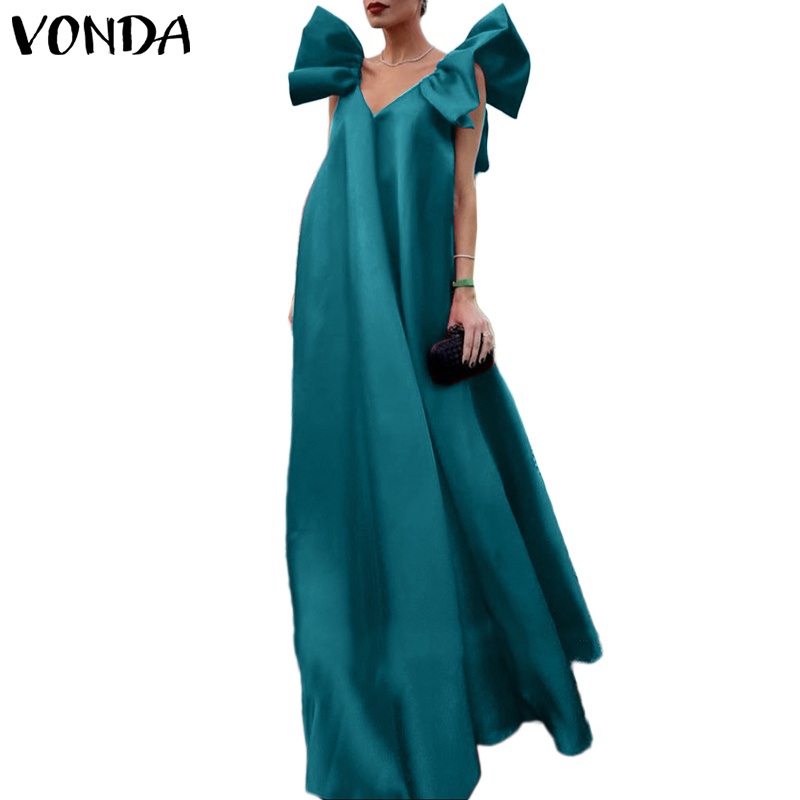 Đầm Chữ A Không Tay Cổ Chữ V Màu Trơn Phong Cách Vintage Dành Cho Nữ