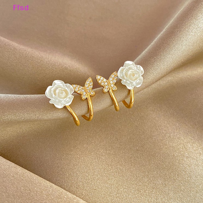 {Ffsd} Bông Tai Đinh Tán Hình Hoa Và Bướm Dễ Thương Thời Trang Hàng Ngày Dành Cho Bạn Nữ * Bán Chạy