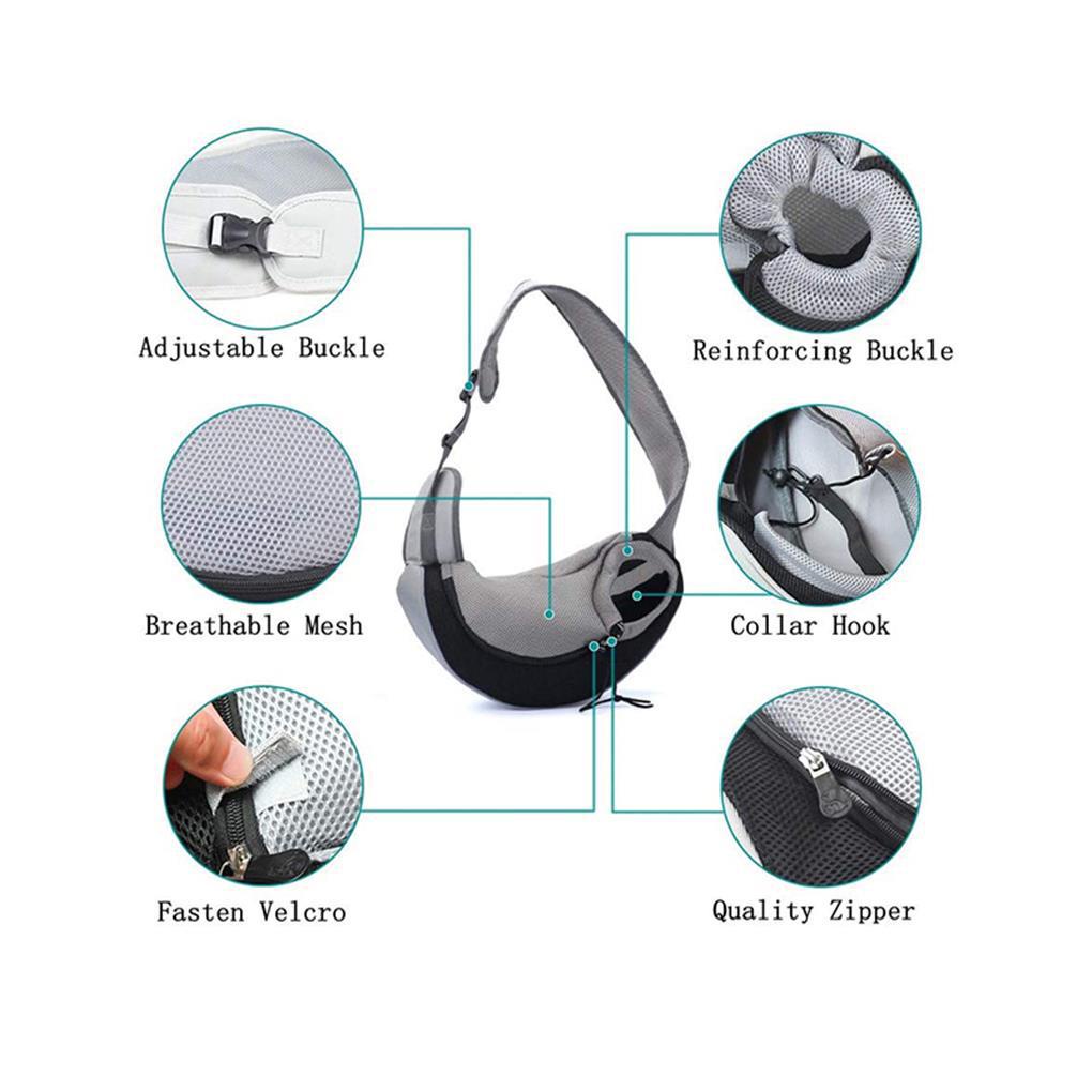 Túi Đựng Thú Cưng Thiết Kế Kiểu Lưới Thoáng Khí Di Động Tiện Lợi