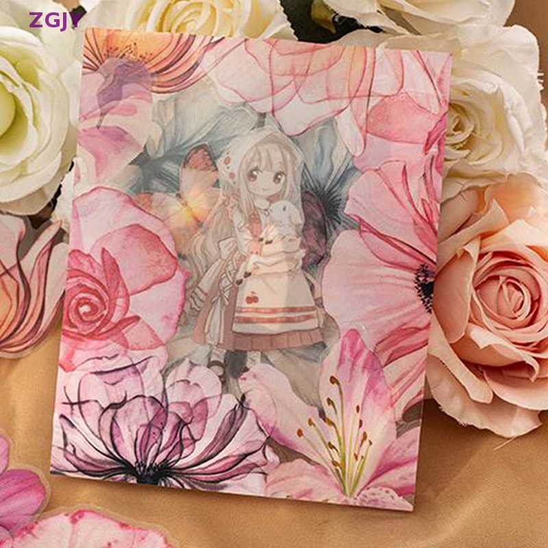 1 Bộ Nhãn Dán Hình Hoa Lá Vintage Cho Trang Trí Sổ Tay DIY Mới