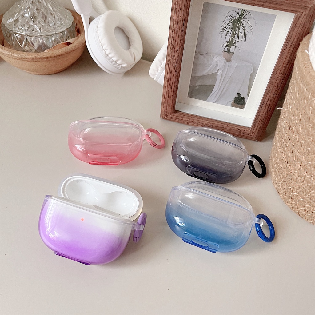 Vỏ Bảo Vệ Hộp Sạc Tai Nghe Không Dây Xiaomi buds3 TWS Bằng Silicon TPU Mềm Trong Suốt Chống Sốc Chống Rơi Kèm Móc