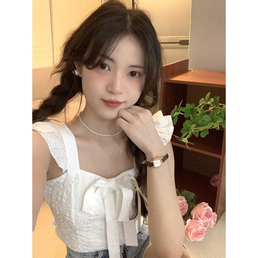 Cozok Áo Sát Nách Thắt Nơ Nhỏ Nhắn Thời Trang Ngọt Ngào