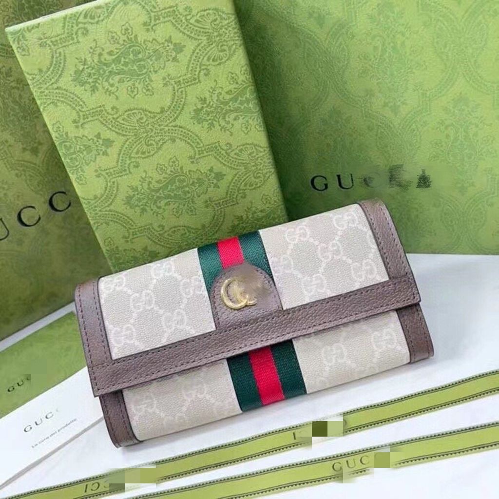 ZA8U GUCCI wallet cowhide for men and women