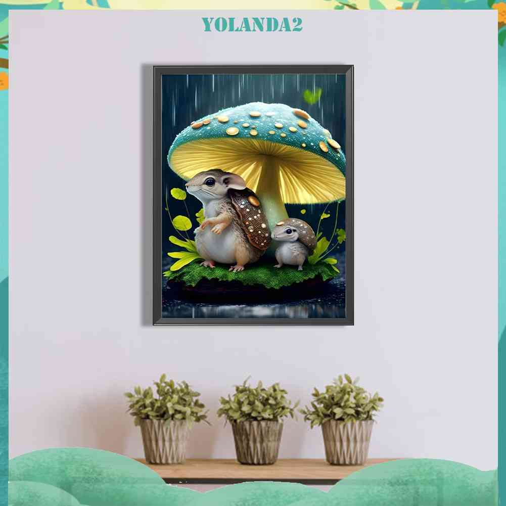 Tranh Đính Đá Kim Cương Toàn Bộ 5D DIY Hình Vẽ Sóc Trang Trí Nhà Cửa