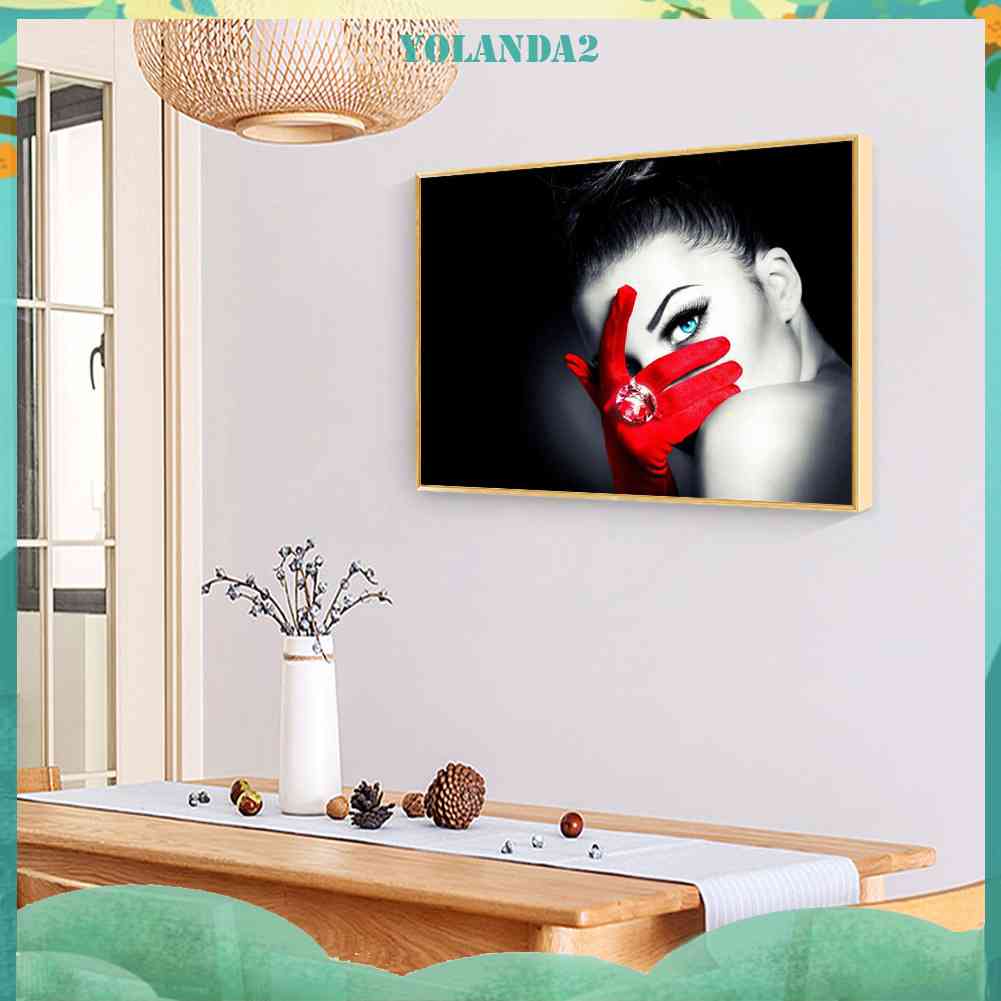 Tranh Đính Đá Kim Cương Toàn Bộ 5D DIY Hình Vẽ Người Đẹp Trang Trí Nhà Cửa