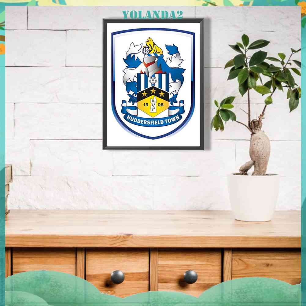 Bộ Tranh Đính Đá 5D Họa Tiết Câu Lạc Bộ Bóng Đá Huddersfield Độc Đáo DIY Dùng Trang Trí