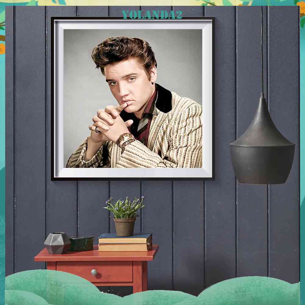 Tranh Đính Đá Kim Cương Toàn Bộ 5D DIY Hình Elvis Presley