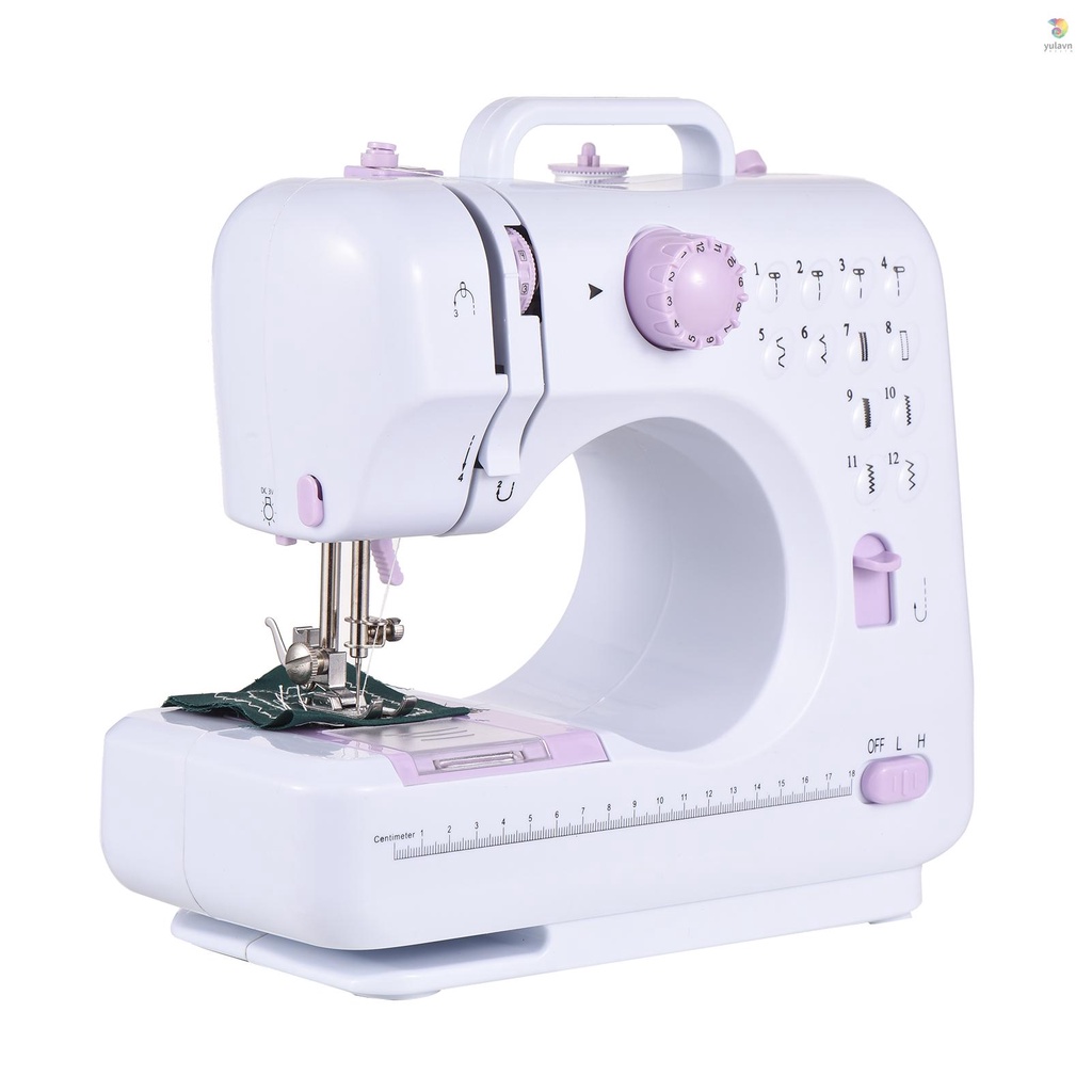 Bàn Đạp Chân Máy May Gia Dụng Đa Năng 2 Tốc Độ Điều Chỉnh Được 12 Khâu Có Đèn LED + 172 Phụ Kiện Bằng Da Dành Cho Người Mới Bắt Đầu