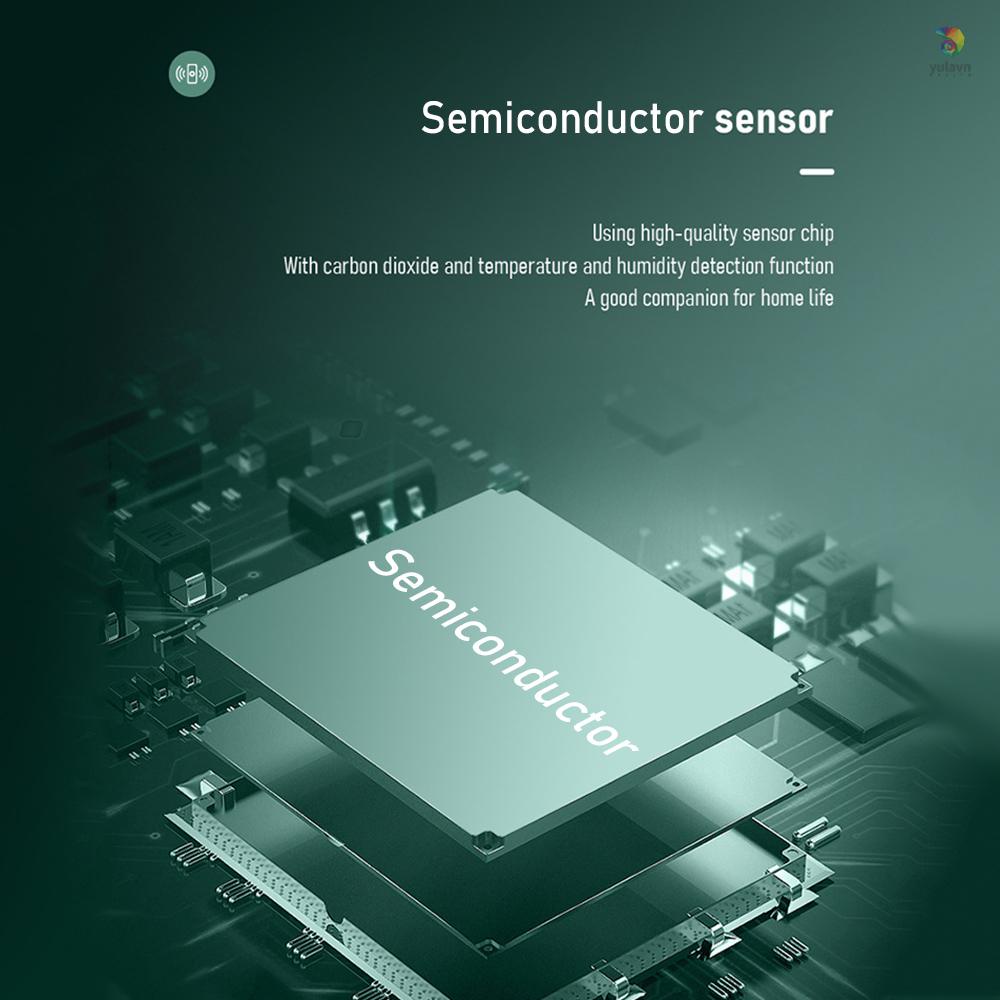 Thiết Bị Đo Độ Ẩm Không Khí CO2 Có Đèn LED Kỹ Thuật Số 5 Trong 1 Formaldehyde HCHO TVOC