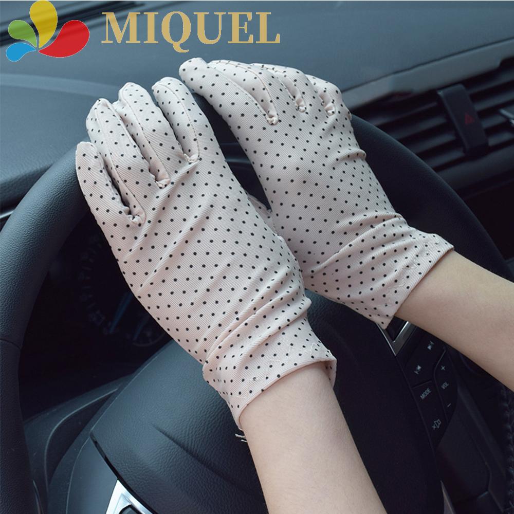 1 Đôi Găng Tay Lái Xe Chống Tia UV Họa Tiết Chấm Bi