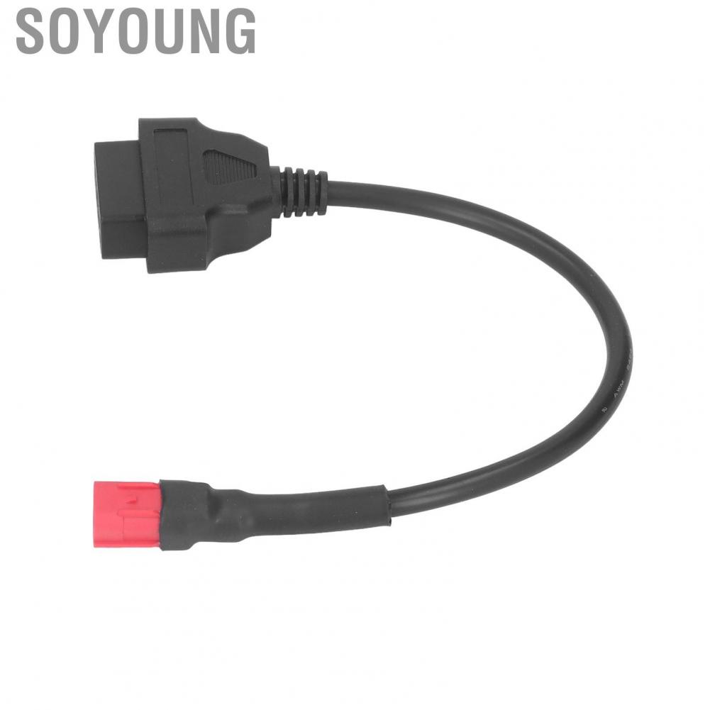 Soyoung OBD2 Diagnostic Cable  Long Lasting 6 Pin To 16 Pin Plug and Play Heat Resistant Diagnostics  Cable Rubber  for Vehicles