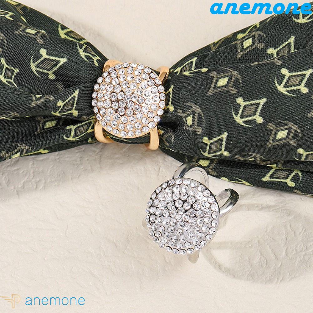 Ghim Cài Khăn Choàng Cổ Hình Tam Giác / Vuông / Hoa Lấp Lánh Kiểu Ả Rập Thanh Lịch