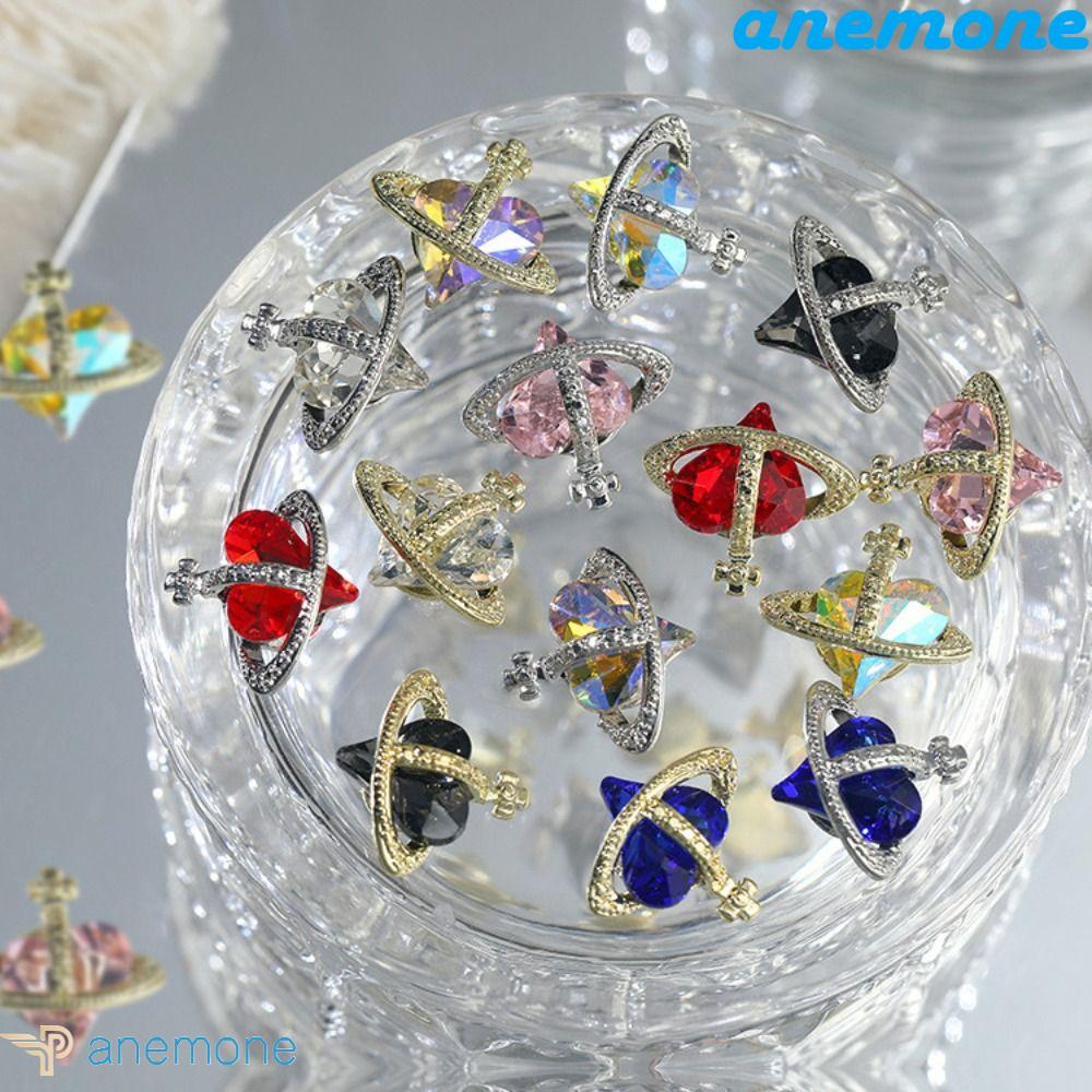 Set 5 Phụ Kiện Trang Trí Móng Tay Nghệ Thuật Bằng Hợp Kim Hình Trái Tim Nhiều Kiểu Dáng DIY