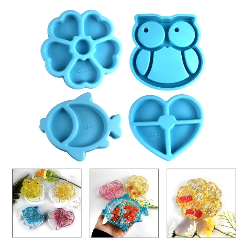 Top Heart Jar Nhựa Epoxy Đúc Khuôn DIY-Ashtray Trang Sức Trượng-Containers Khuôn