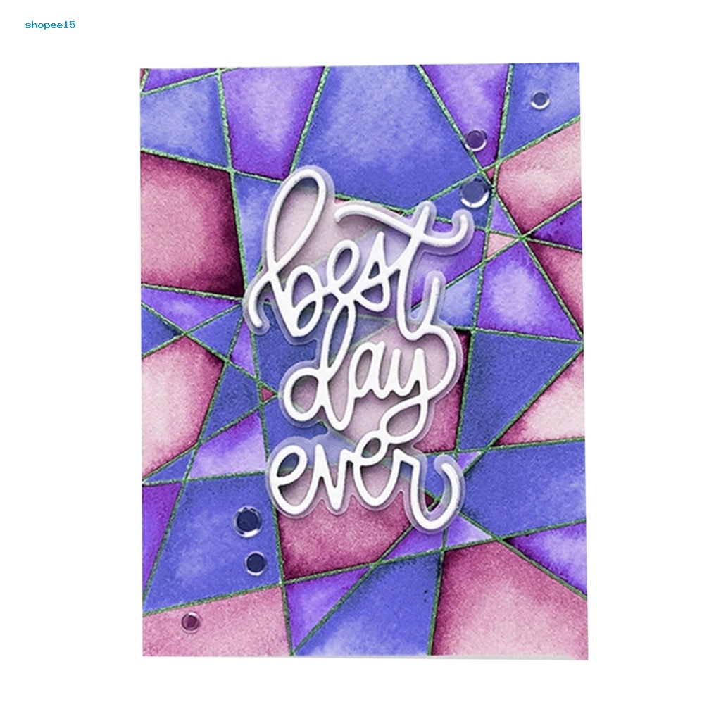 Khuôn Mẫu Cắt Thẻ Trang Trí Album Hình Chữ Best Day Ever