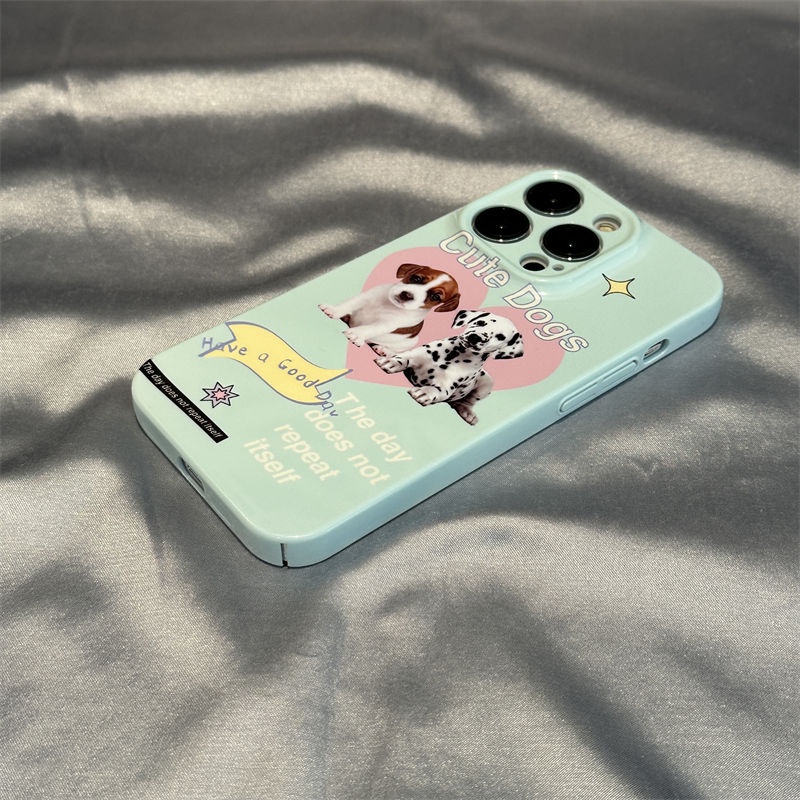 Ốp Điện Thoại Cứng Họa Tiết Hoạt Hình Chú Chó Hồng Dễ Thương Cho iPhone13max14pro 7811 H6VC 12