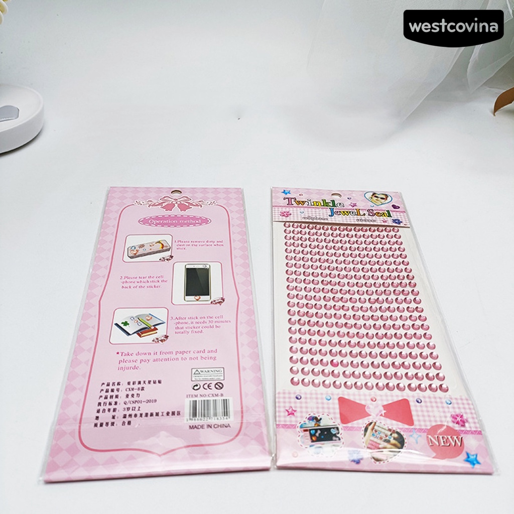 [COD]♪Bộ 2 Miếng Dán Đính Đá 5mm Trang Trí Sổ Tay DIY