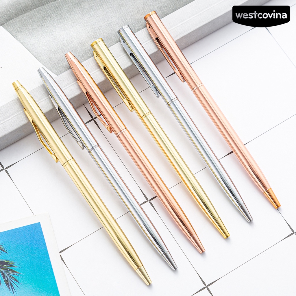 [COD]♪Bút Bi Mực Đen Có Đầu Lăn Kim Loại Tiện Dụng Cho Học Sinh / Văn Phòng