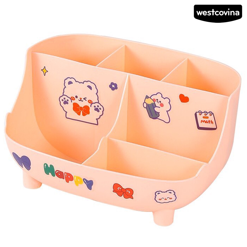 [COD]♪1 Bộ Giá Đỡ Bút 6 Ngăn Chống Nước Chống Bụi Chịu Tải Mạnh