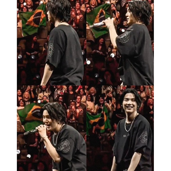 Áo Thun Cotton Tay Ngắn Cổ Tròn Dáng Rộng In Hình BTS SUGA AGUST D TOUR Mercch Thời Trang Cho Nam Và Nữ