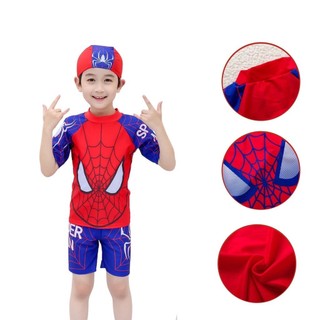 SALE BỘ ĐỒ BƠI SIÊU NHÂN CHO BÉ TRAI KÈM MŨ  SIZE 12-22KG(BOISN)