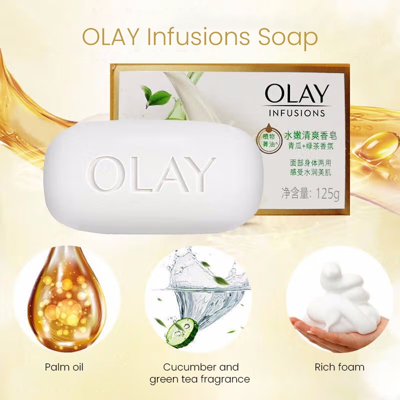 Xà Phòng Tắm OLAY 125g Dưỡng Ẩm Làm Sạch Sâu Có Hương Thơm Cao Cấp