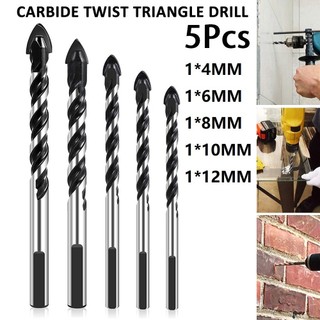 Bộ 5 mũi khoan kính / gạch men / gỗ / đá hoa cương chất liệu cacbua
