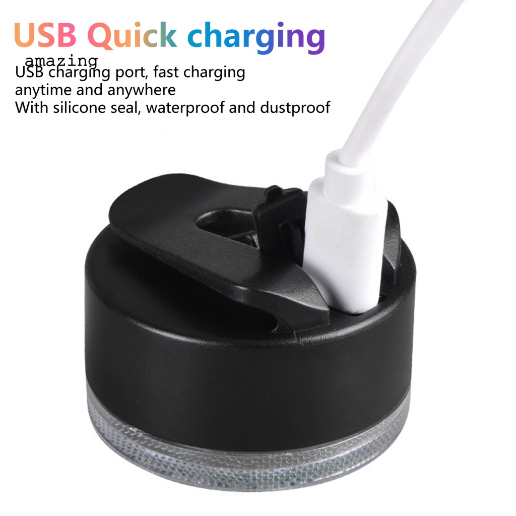 Đèn Hậu Cảnh Báo An Toàn 5 Chế Độ Ánh Sáng Cao Có Thể Sạc Lại Bằng Cổng USB Cho Xe Đạp