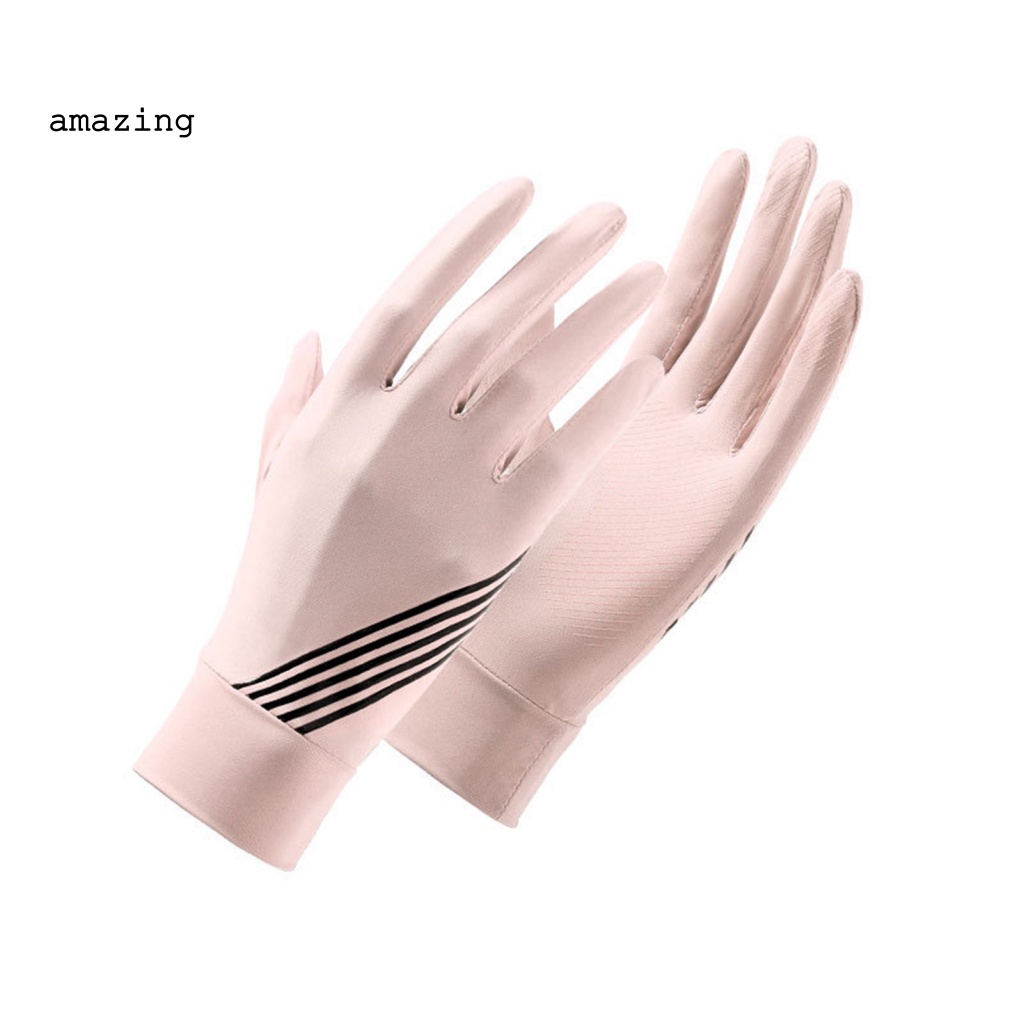 1 Đôi Găng Tay Chống Nắng Chống Mòn Bằng Lụa Lạnh Mỏng