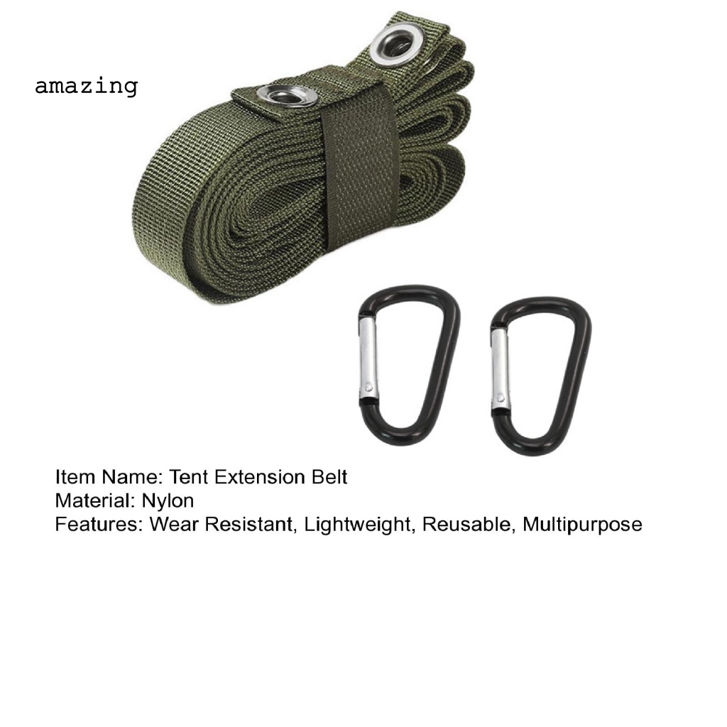 1 Bộ Dây Nylon Kéo Dài Mái Hiên Với Nhiều Vòng Kim Loại Chống Rách