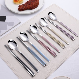 Bộ Muỗng Đũa Inox 304 Cao Cấp Phong Cách Hàn Quốc