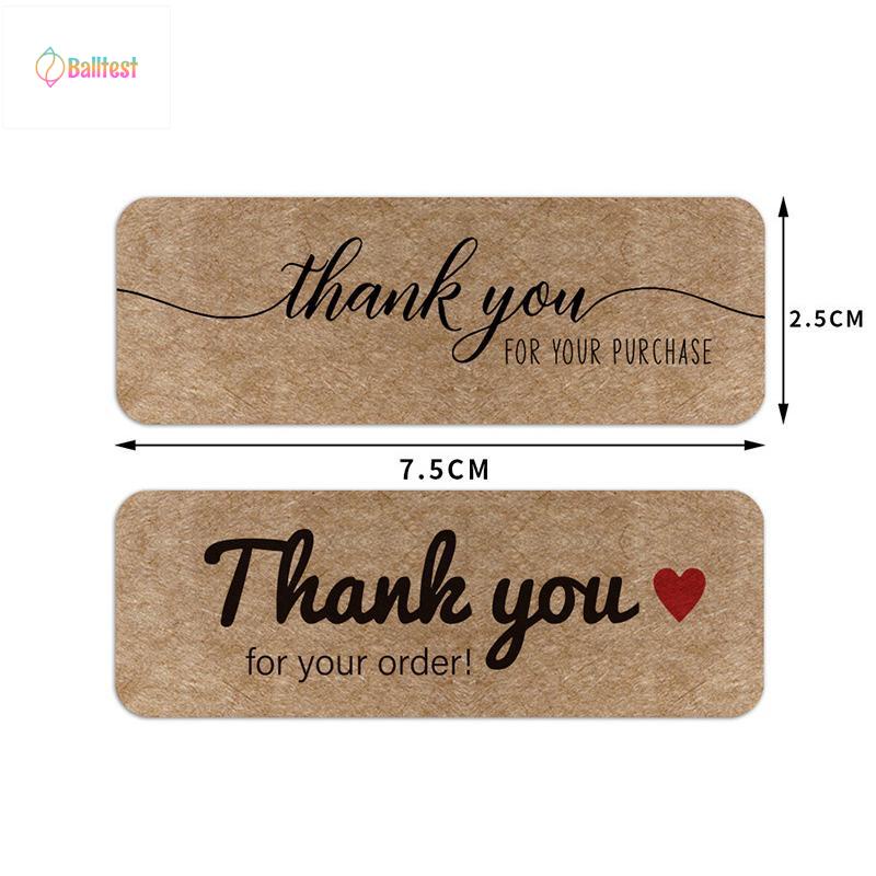 💜Cuộn 120 Miếng TEM dán chữ " Thank you" >